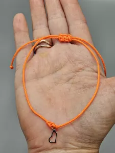 Náramek na nohu - oranžový se srdíčkem