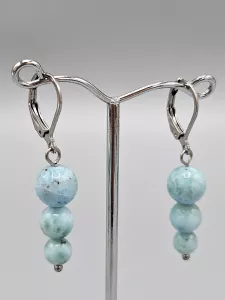 Náušnice - Larimar hrozen č.1