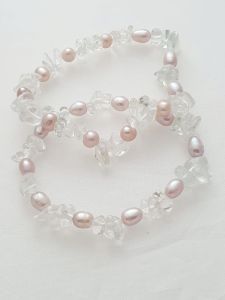 Náramek Křišťál - s perlou