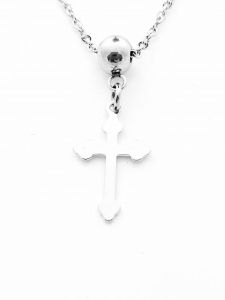 Ocelový náhrdelník - Kříž č.1