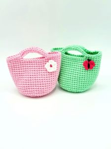 Mini kabelka pro malé slečny | růžová, zelená, smaragdová